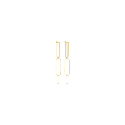 Boucles d'oreilles Zag en acier doré