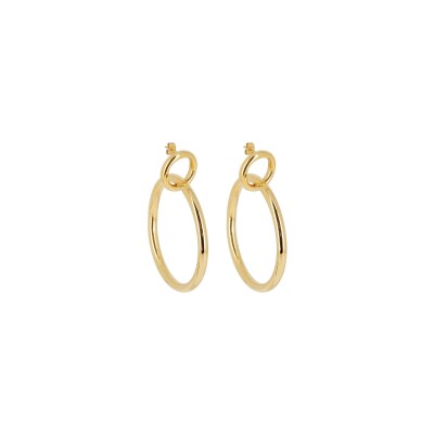 Boucles d'oreilles Zag Adiga en acier doré