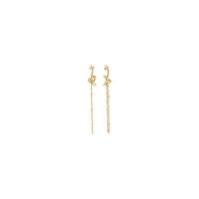 Boucles d'oreilles Zag en acier doré