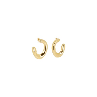 Boucles d'oreilles Zag en acier doré