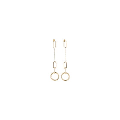 Boucles d'oreilles Zag en acier doré