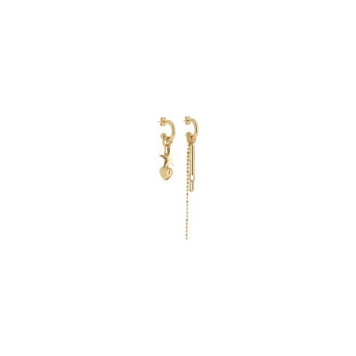 Boucles d'oreilles Zag en acier doré
