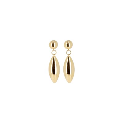 Boucles d'oreilles Zag en acier doré