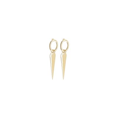 Boucles d'oreilles Zag Brogy en acier doré