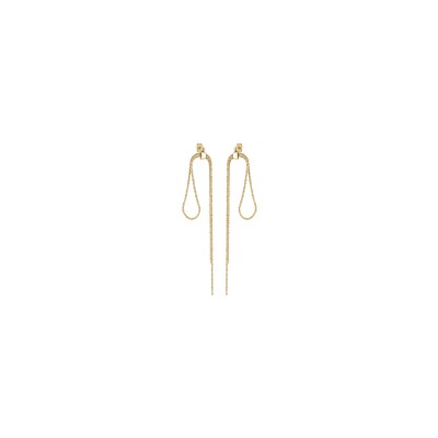 Boucles d'oreilles Zag Nero  en acier doré