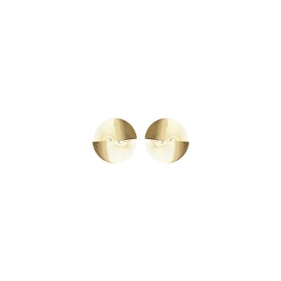 Boucles d'oreilles Zag Neebla  en acier doré et nacre