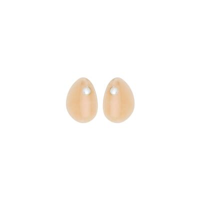 Boucles d'oreilles Zag Monstera  en acétate et nacre
