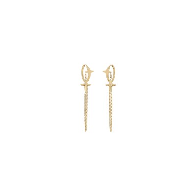 Boucles d'oreilles Zag Erbajolo  en acier doré