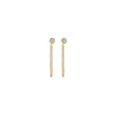 Boucles d'oreilles Zag Medusa  en acier doré