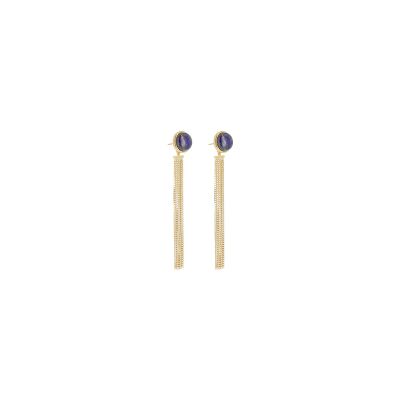 Boucles d'oreilles Zag Medusa  en acier doré