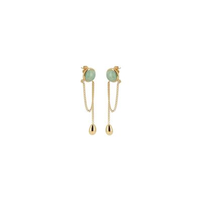Boucles d'oreilles Zag Comète  en acier doré