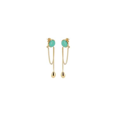 Boucles d'oreilles Zag Comète  en acier doré