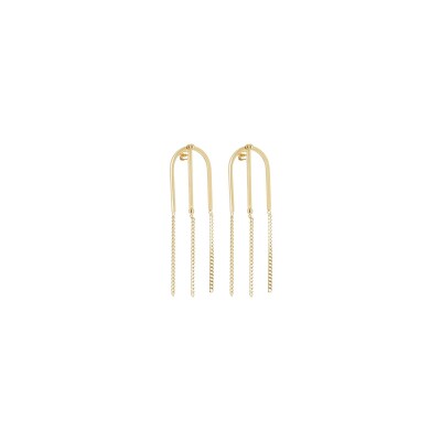 Boucles d'oreilles Zag Amapolas en acier doré