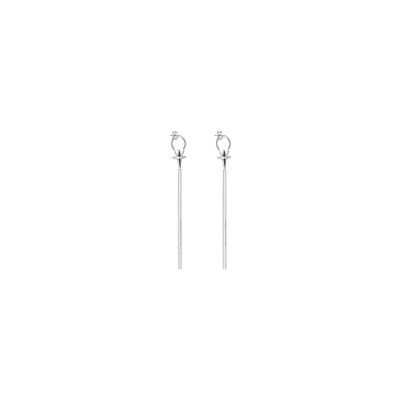 Boucles d'oreilles Zag Montresta  en acier et oxyde de zirconium
