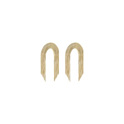 Boucles d'oreilles Zag Giave  en acier doré