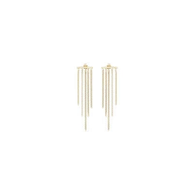 Boucles d'oreilles Zag Gallico  en acier doré