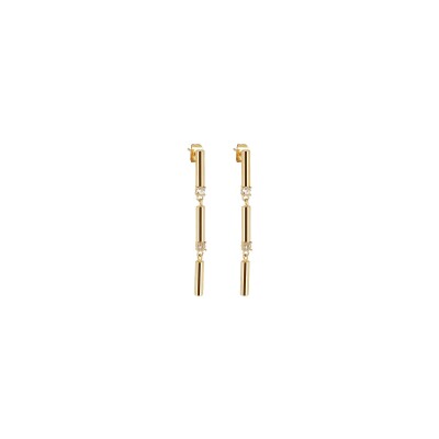 Boucles d'oreilles Zag Arbori  en acier doré