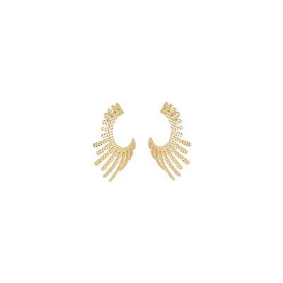 Boucles d'oreilles Zag Banaue  en acier doré