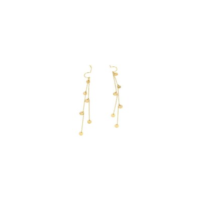 Boucles d'oreilles Zag en acier doré
