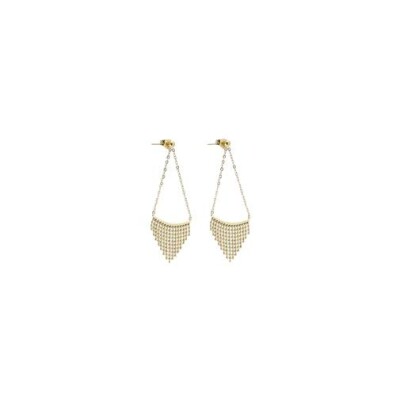 Boucles d'oreilles Zag en acier doré