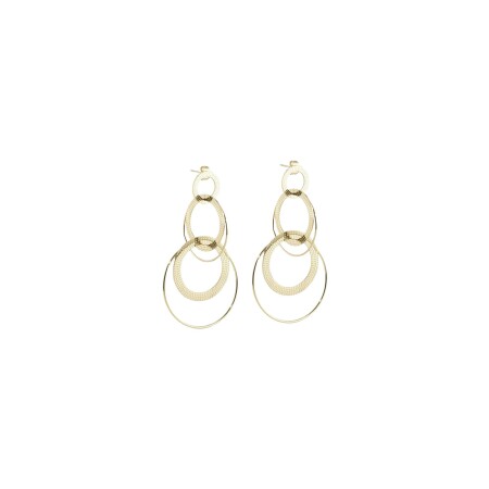 Boucles d'oreilles ZAG Helene en acier doré