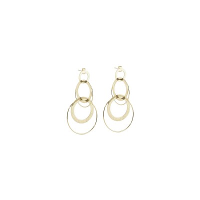 Boucles d'oreilles Zag en acier doré