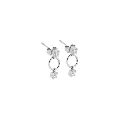 Boucles d'oreilles Zag en acier