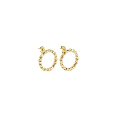 Boucles d'oreilles Zag Aida en acier doré