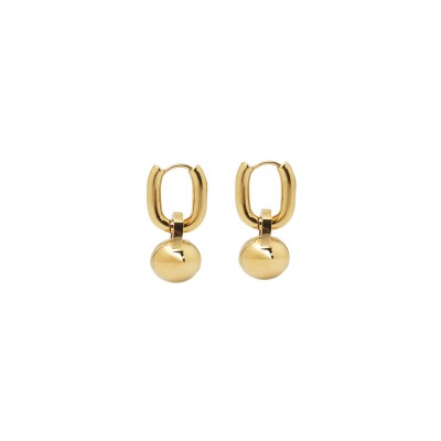 Boucles d'oreilles Zag en acier doré