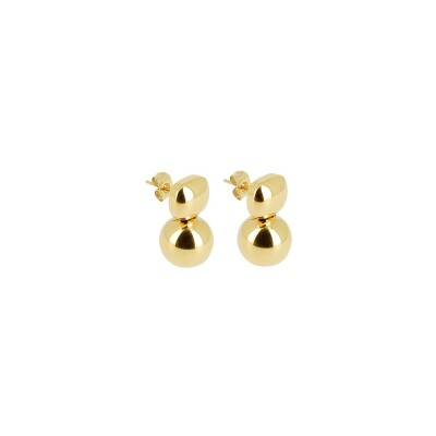 Mini boucles d’oreilles Zag en acier doré