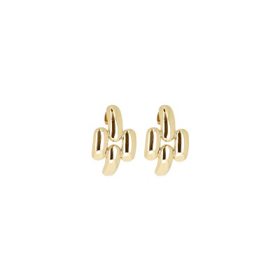 Boucles d'oreilles Zag en acier doré