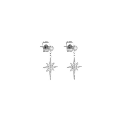 Boucles d'oreilles Zag en acier
