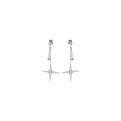 Boucles d'oreilles Zag en acier