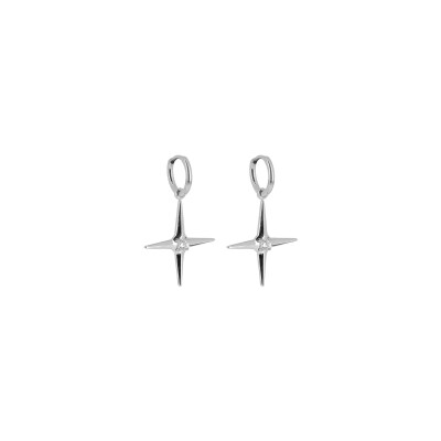 Boucles d'oreilles Zag en acier
