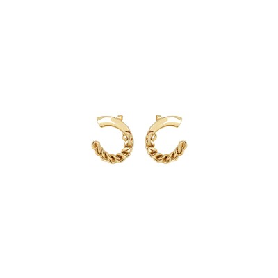 Boucles d'oreilles Zag Carbonio  en acier doré