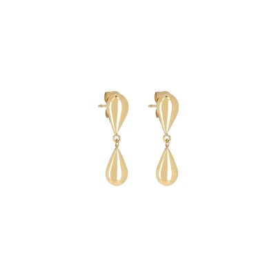 Boucles d'oreilles Zag Milazzo  en acier doré