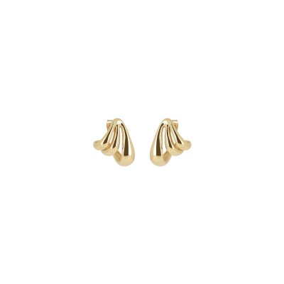 Boucles d'oreilles Zag Biasi  en acier doré