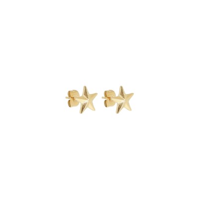 Mini boucles d’oreilles Zag en acier doré