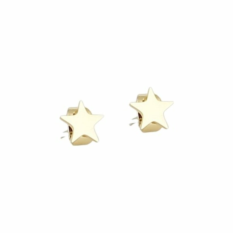 Boucles d'oreilles Zag en acier doré