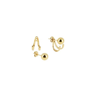 Mini boucles d’oreilles Zag en acier doré