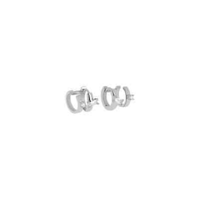 Boucles d'oreilles Zag Angela  en acier et oxyde de zirconium