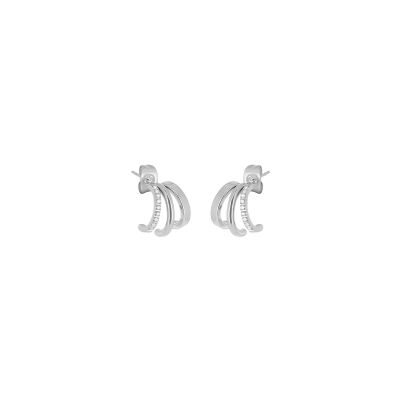 Boucles d'oreilles Zag Virginia  en acier et oxyde de zirconium