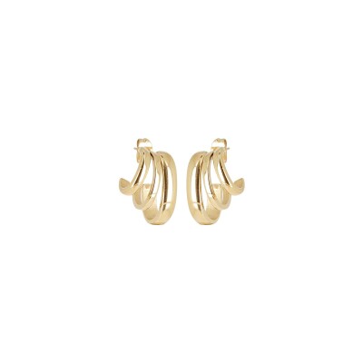 Boucles d'oreilles Zag en acier doré