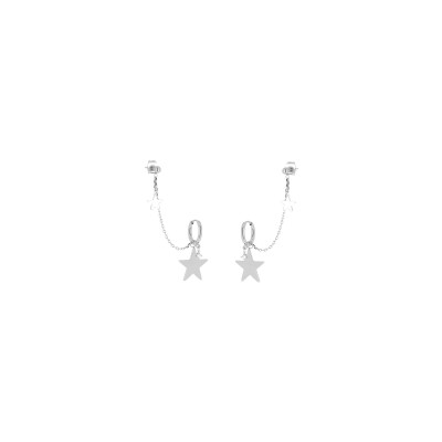 Boucles d'oreilles Zag en acier