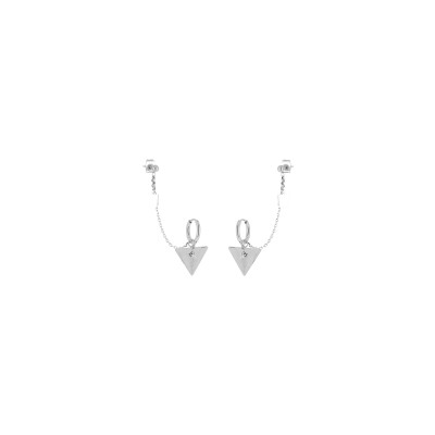 Boucles d'oreilles Zag en acier