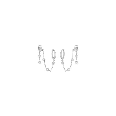 Boucles d'oreilles Zag en acier