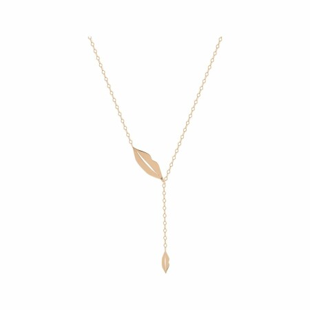 Ginette NY FRENCH KISS long necklace, rose gold