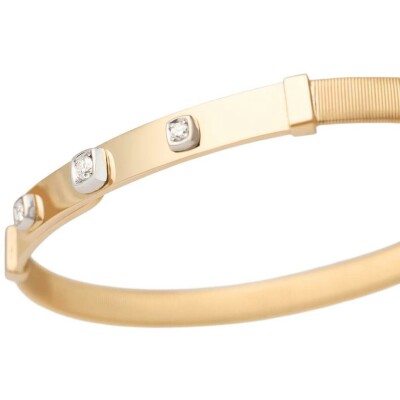 Bracelet jonc Marco Bicego MASAI en or jaune, or blanc et diamants