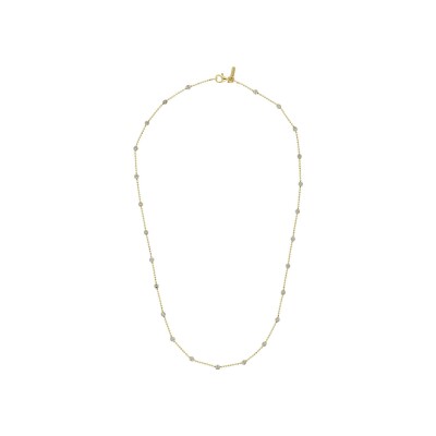 Collier Desmos Station en argent et argent doré, 46 cm