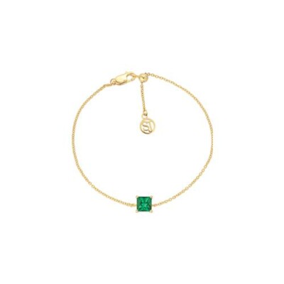 Bracelet Sif Jakobs Ellera en plaqué or et oxydes de zirconium